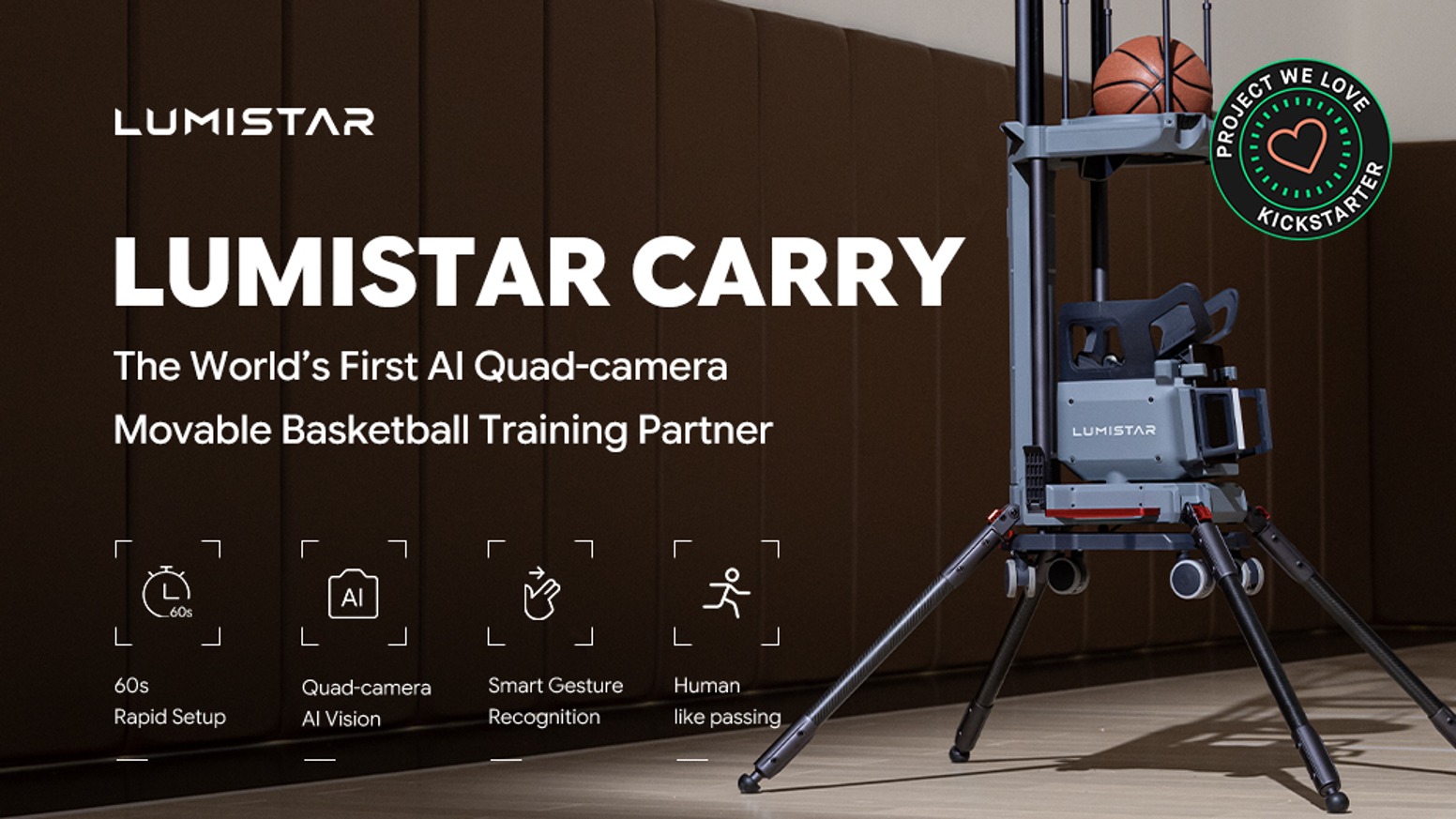 LUMISTAR CARRY: The First AI Quad-camera Basketball Training