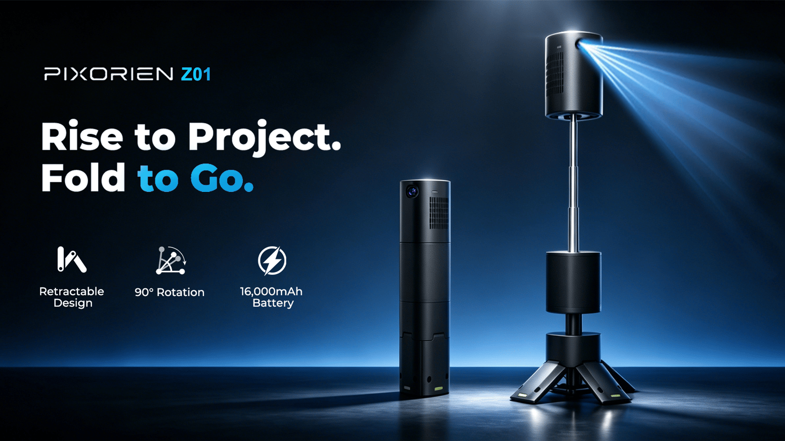 Pixorien Z01: A Retractable Projector Built to Move
